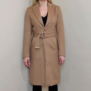 Beige Belted Coat - size 32 / US 2